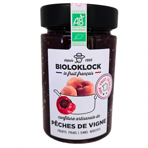 Confiture pêches de vignes bio - 1